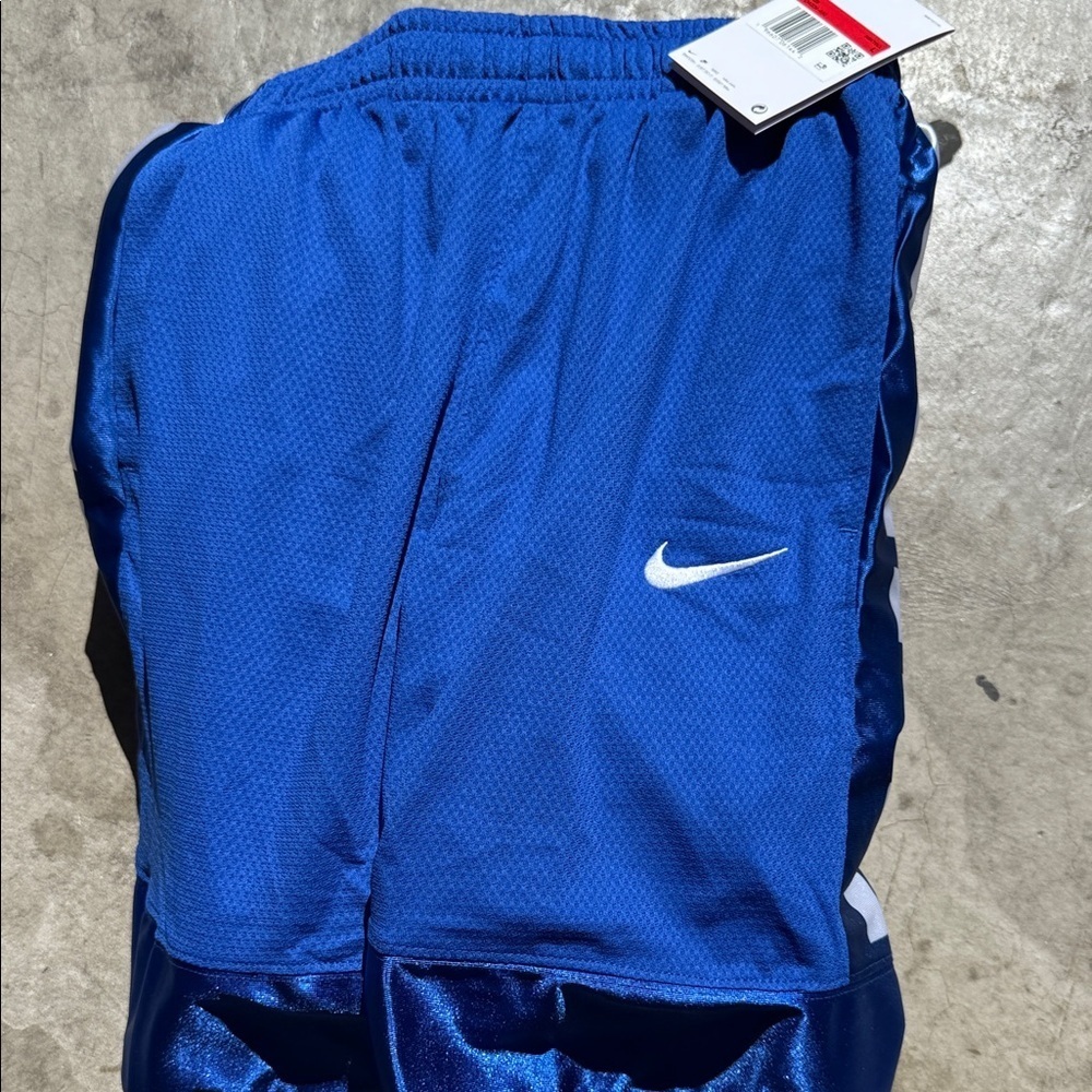 Nike Royal Blue Shorts with White Stripe Kids Size Large - Picture 3 of 4